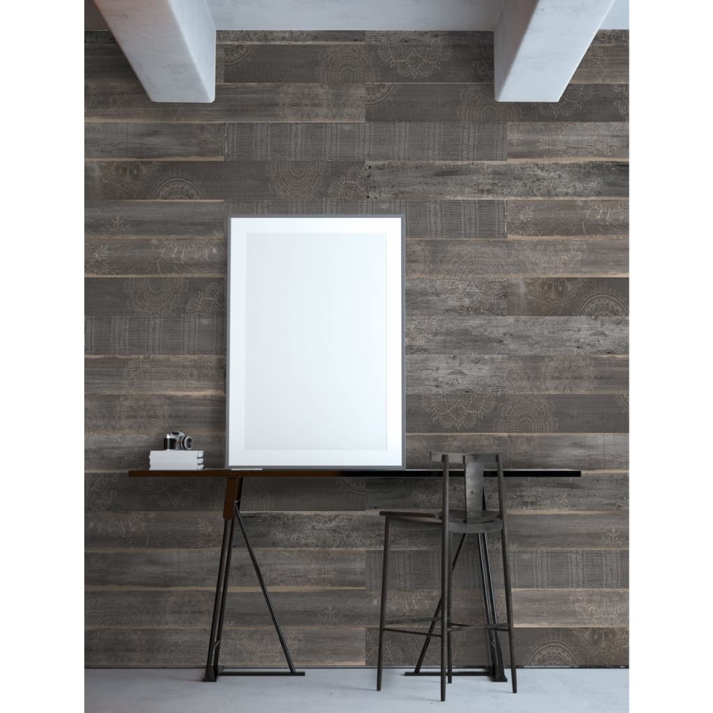 Grosfillex Wallcovering Tile Accent 9 pcs 15.4x120 cm Sequoia