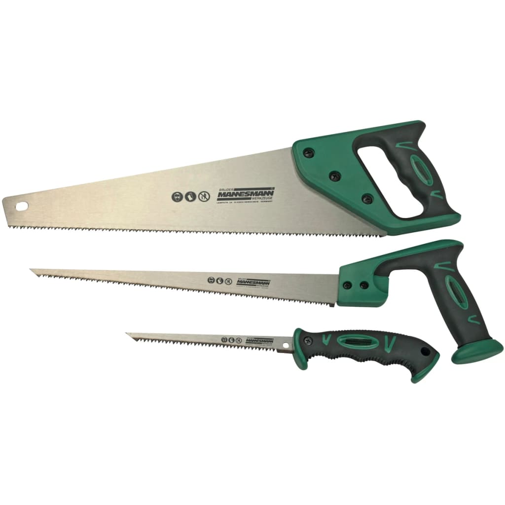 BrÌ_der Mannesmann 3 Piece Saw Set Steel 30115