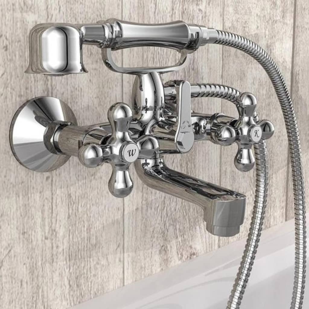 SCHÌÏTTE 2-Handle Bath Mixer with Hand Shower ELK Chrome