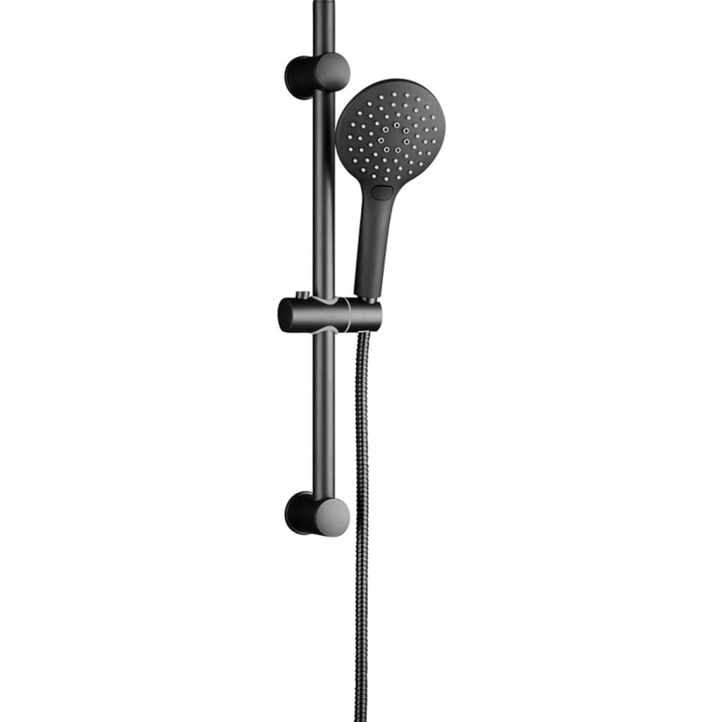 SCHÌÏTTE Shower Bar Set RAVEN Matt Black