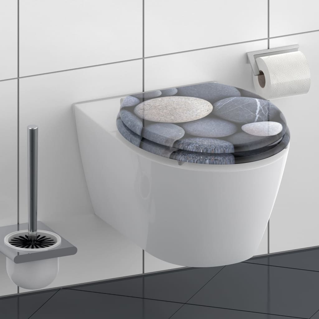 SCHÌÏTTE Toilet Seat with Soft-Close GREY STONE