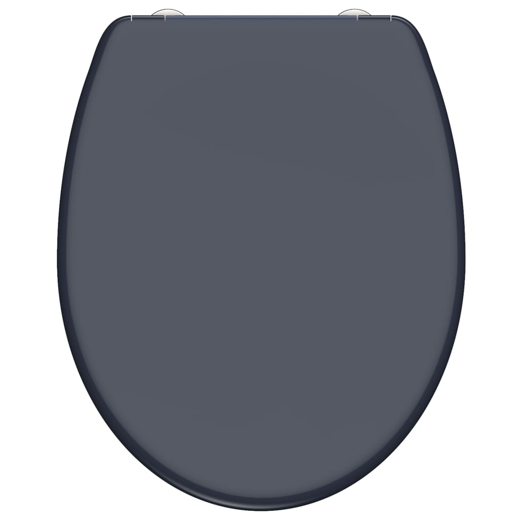 SCHÌÏTTE Duroplast Toilet Seat with Soft-Close Quick Release ANTHRAZIT