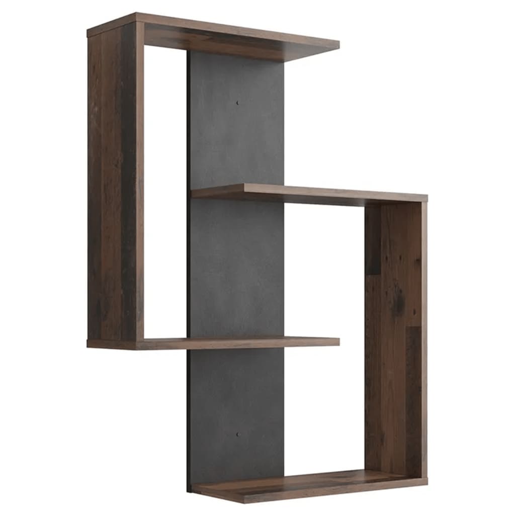 FMD Wall-mounted Reversed Shelf Reverse Old Style Dark Matera