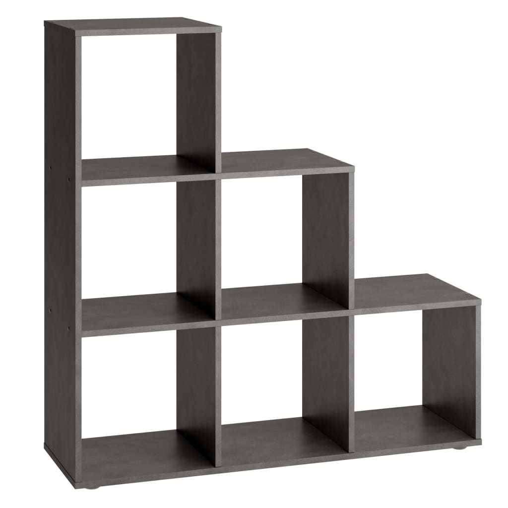 FMD Room Divider with 6 Compartments Matera Grey