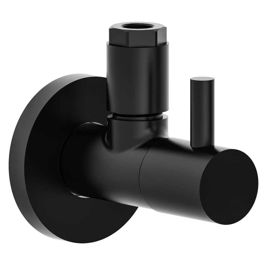 SCHÌÏTTE MS Angle Valve with Rosette 10 mmQ Black