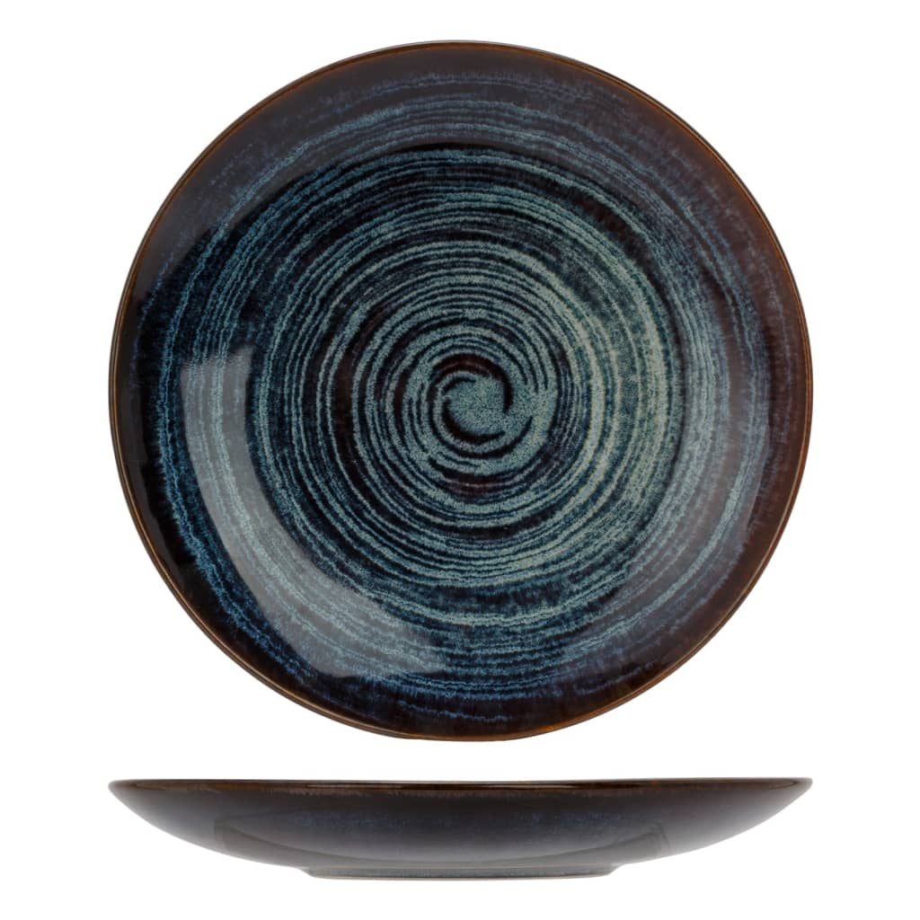 Cosy & Trendy Dessert Plate with Circles Pattern Atlantis 6 pcs Ì÷21.5 cm Blue