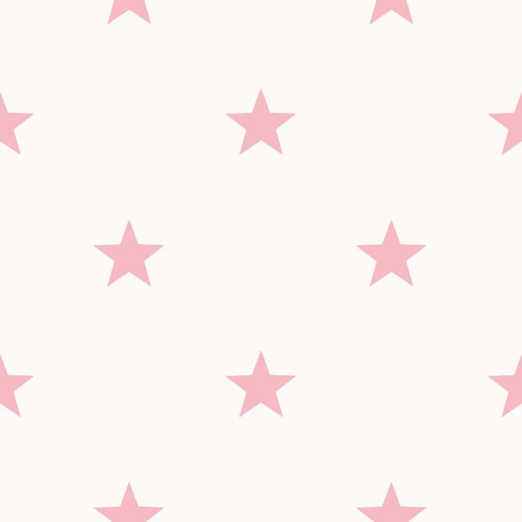 Noordwand Wallpaper Friends & Coffee Little Stars Pink and White