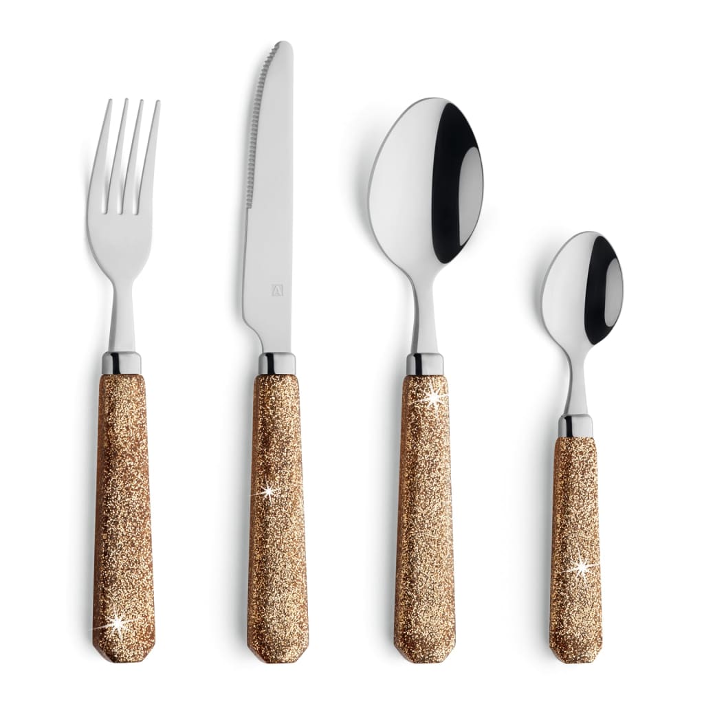 Amefa 24-Piece Cutlery Set Mono Glitter Gold