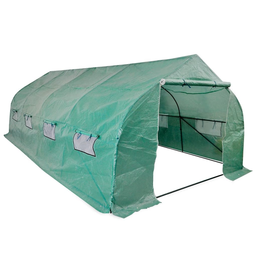vidaXL Portable Polytunnel Greenhouse Steel Frame Walk-in 18 må_