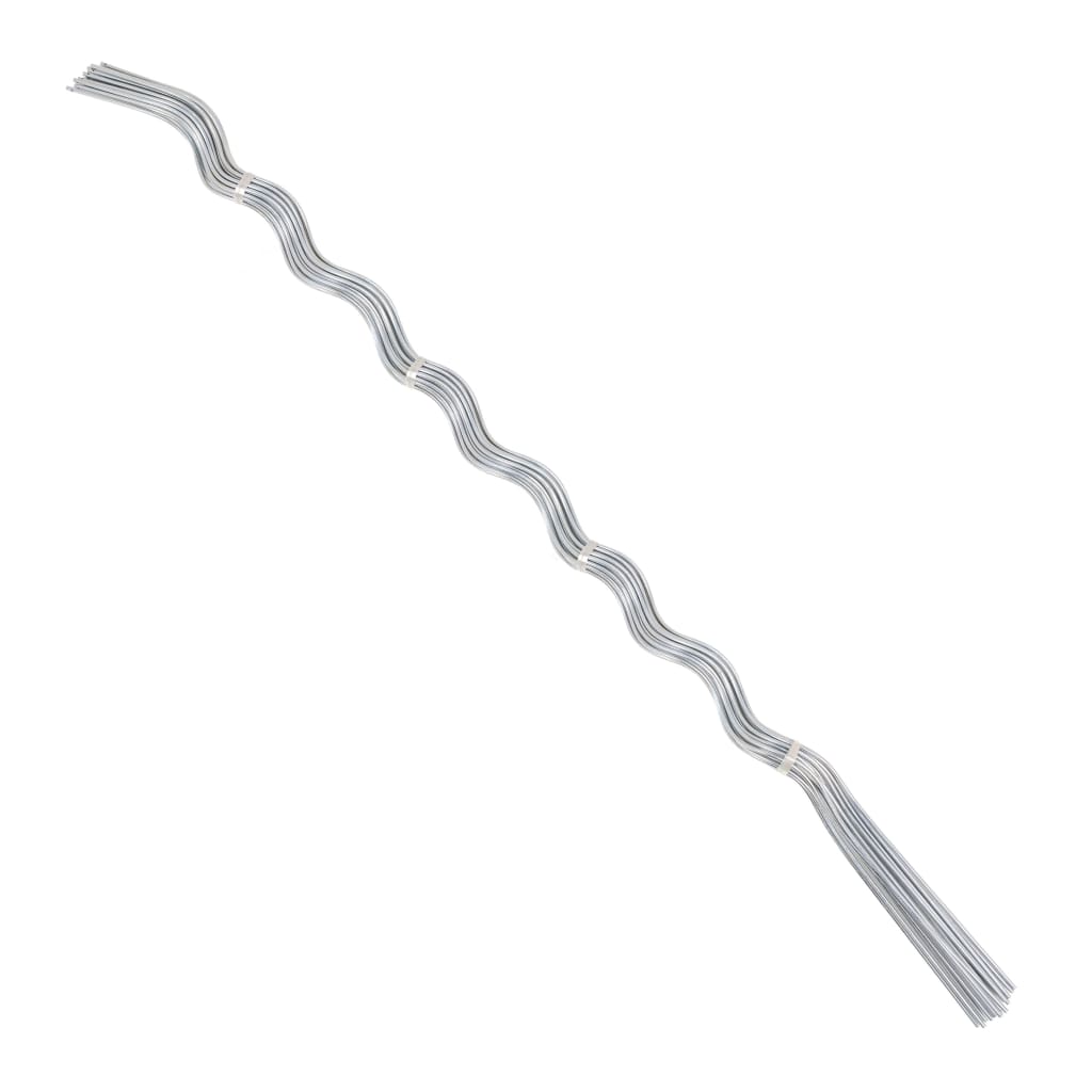 vidaXL 50 pcs Spiral Plant Supports 170 cm Galvanised Steel
