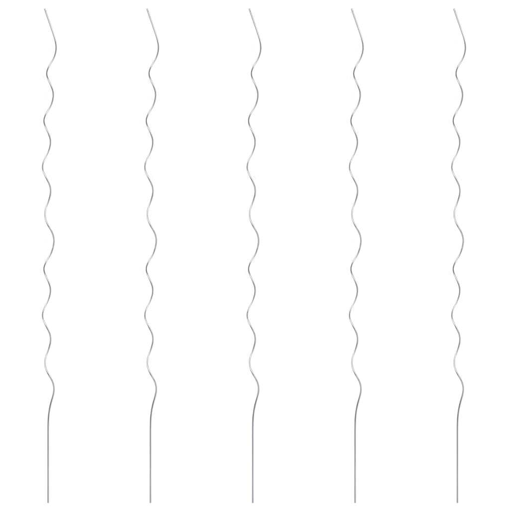 vidaXL 5 pcs Spiral Plant Supports 170 cm Galvanised Steel
