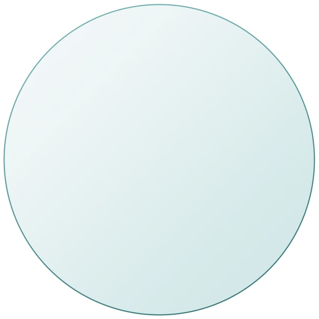 vidaXL Table Top Tempered Glass Round 800 mm