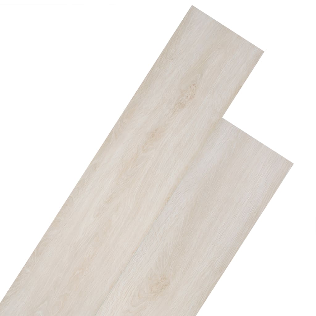 vidaXL Non Self-adhesive PVC Flooring Planks 5.26 må_ 2 mm Oak Classic White