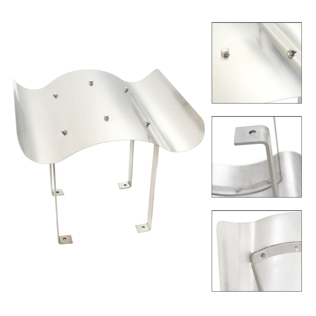 vidaXL Chimney Cowl Stainless Steel Silver