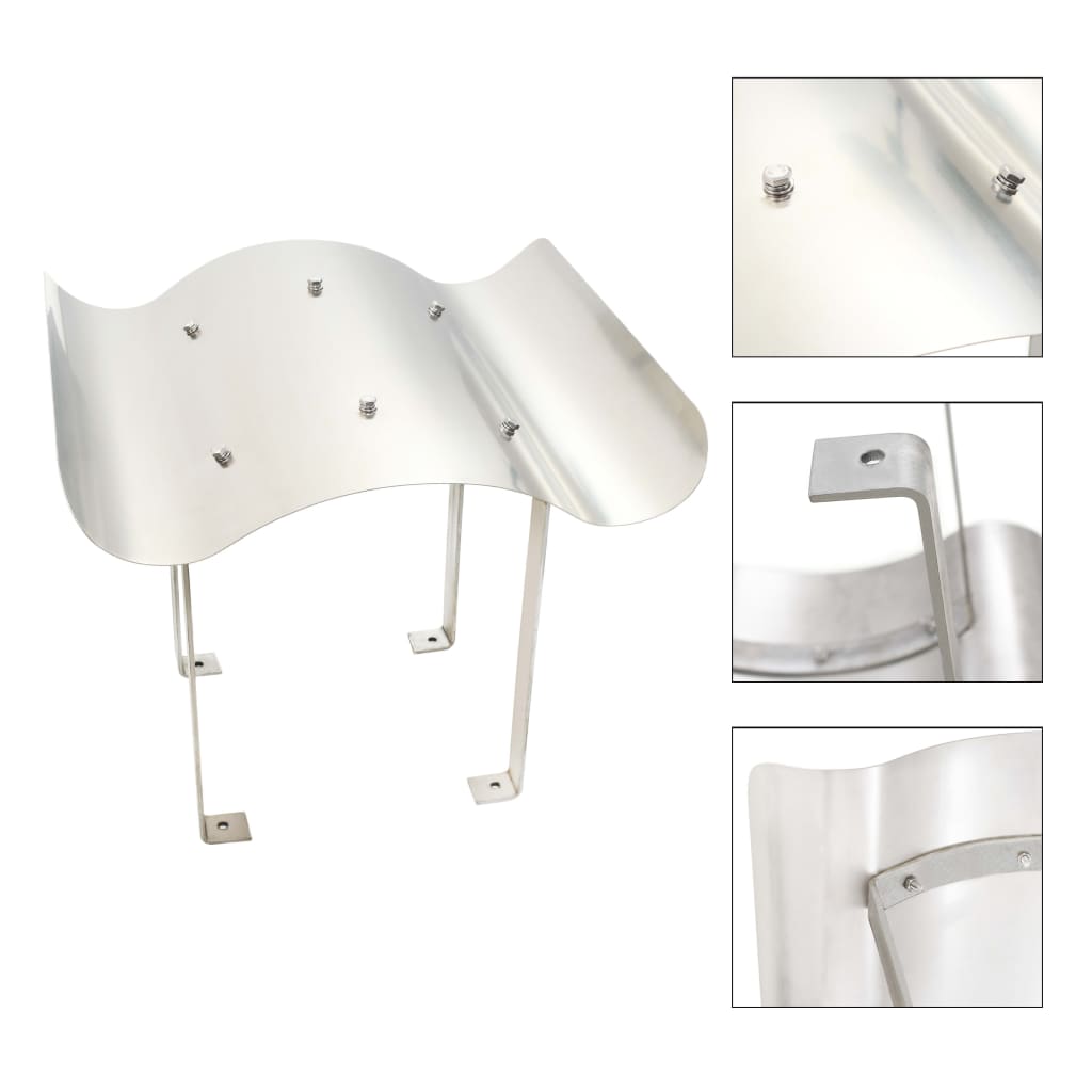vidaXL Chimney Cowl Stainless Steel Silver