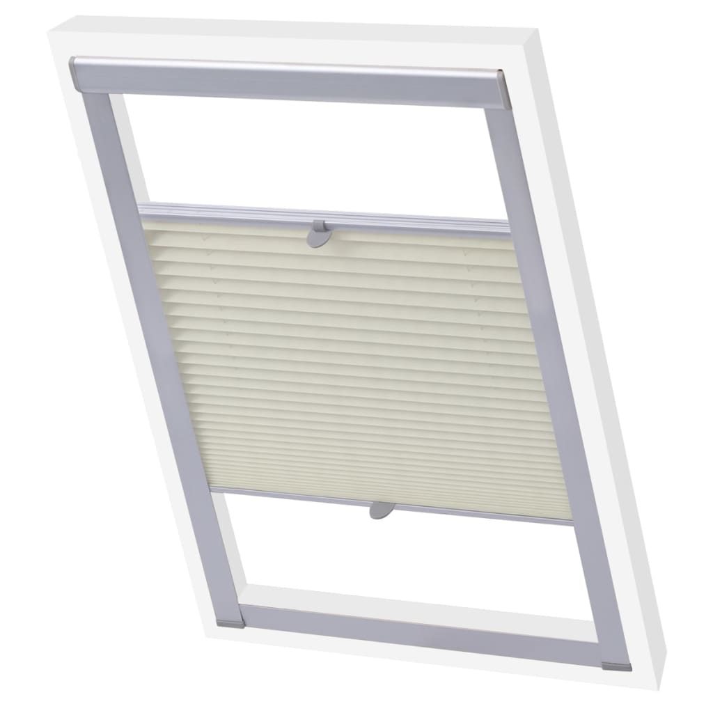 vidaXL Pleated Blind Cream FK06