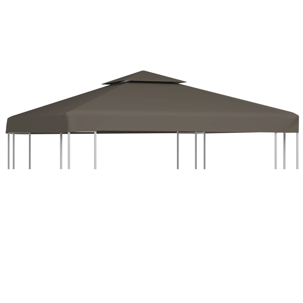 vidaXL 2-Tier Gazebo Top Cover 310 g/må_ 3x3 m Taupe