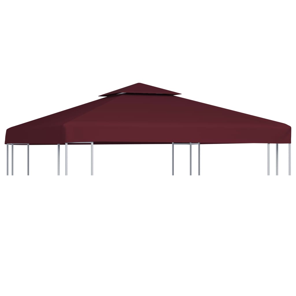 vidaXL 2-Tier Gazebo Top Cover 310 g/må_ 3x3 m Bordeaux