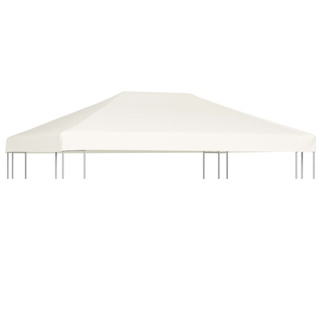 vidaXL Gazebo Top Cover 310 g/må_ 4x3 m Cream White