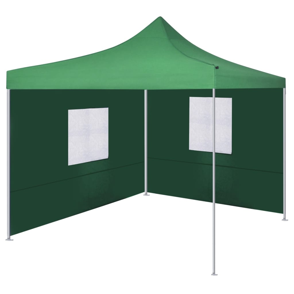 vidaXL Foldable Tent with 2 Walls 3x3 m Green