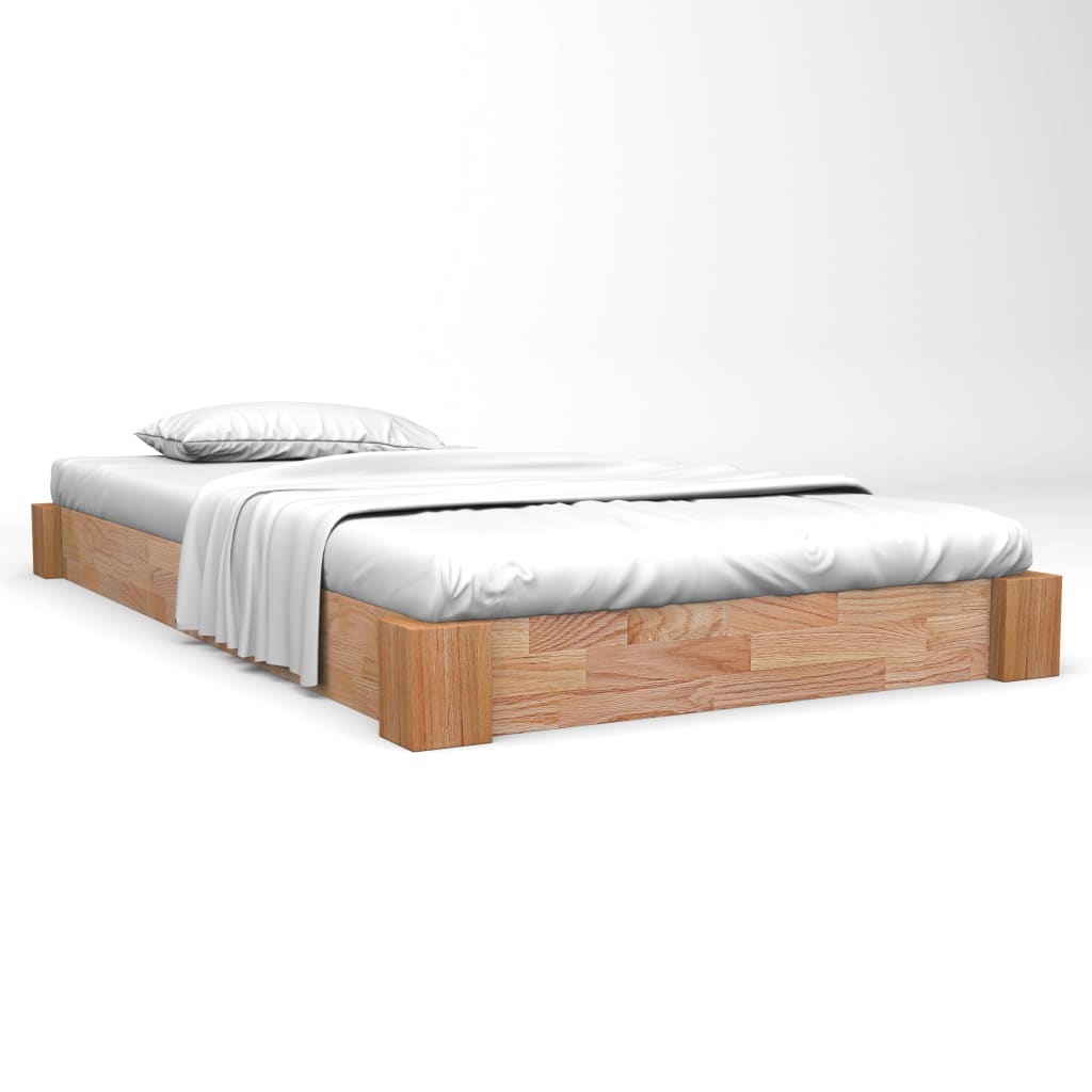 vidaXL Bed Frame Solid Oak Wood 160x200 cm