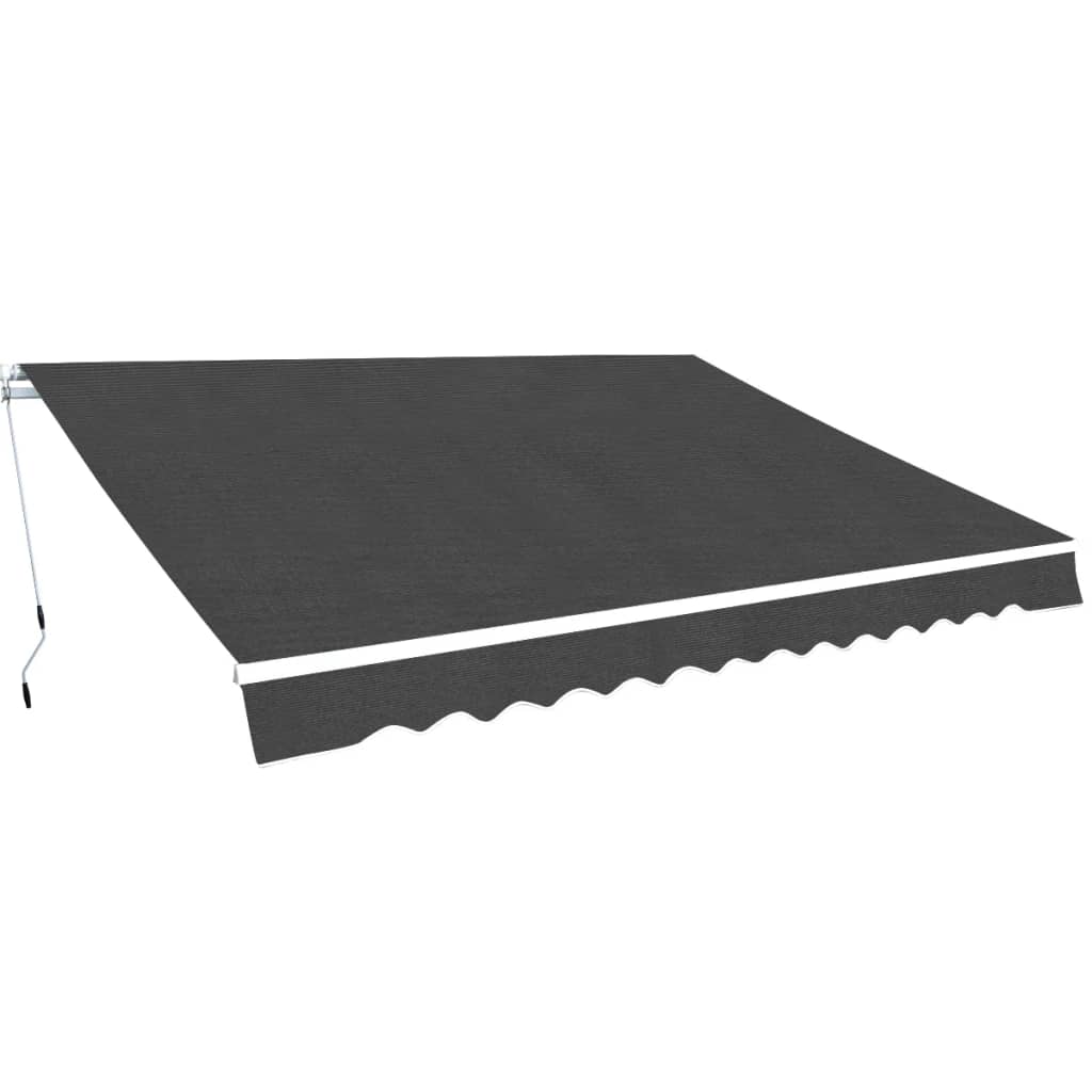 vidaXL Folding Awning Manual Operated 400 cm Anthracite