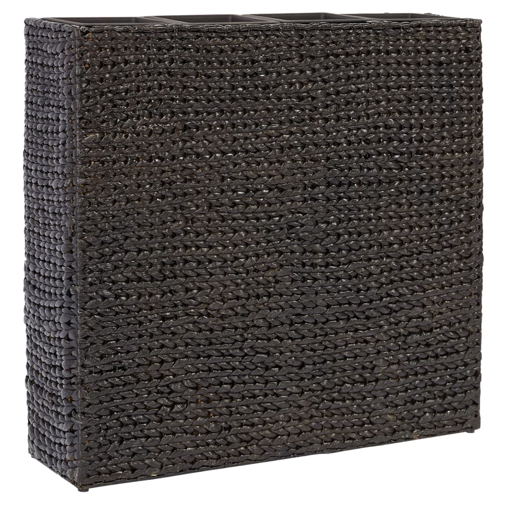 vidaXL Garden Raised Bed with 4 Pots Water Hyacinth Black