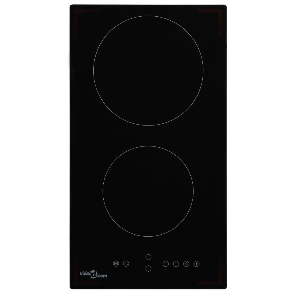 vidaXL Ceramic Hob with 2 Burners Touch Control 3000 W