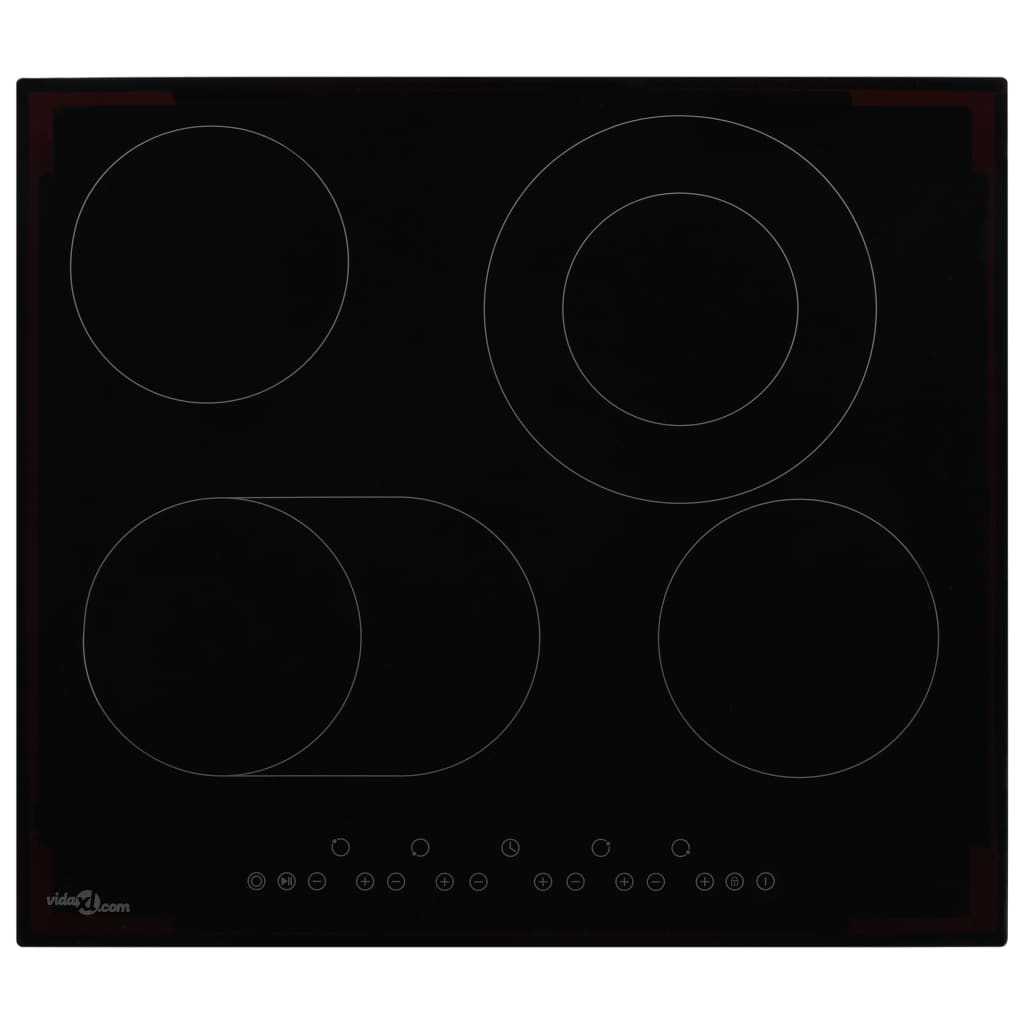 vidaXL Ceramic Hob with 4 Burners Touch Control 6600 W