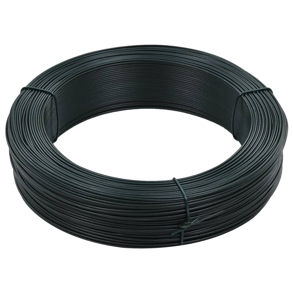 vidaXL Fence Binding Wire 250 m 1.4/2 mm Steel Blackish Green
