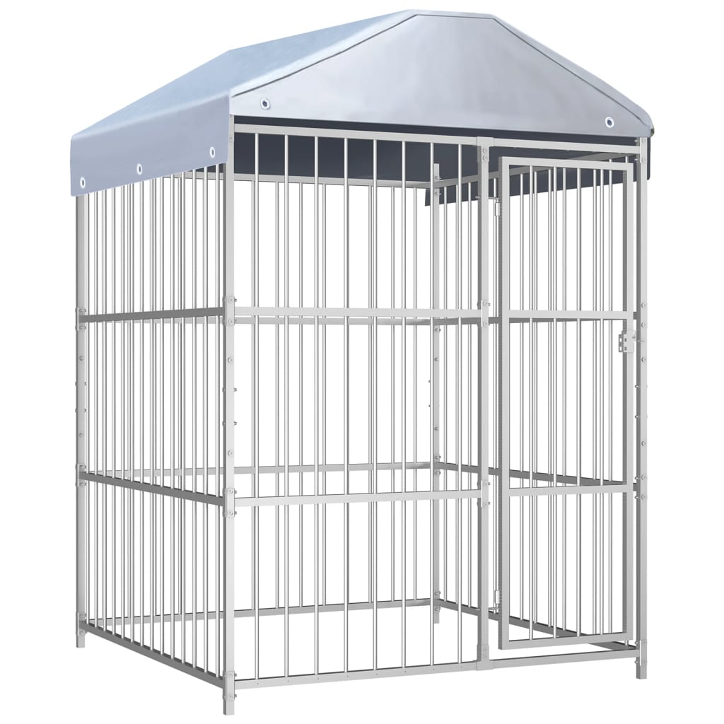 vidaXL Outdoor Dog Kennel with Roof 150x150x200 cm