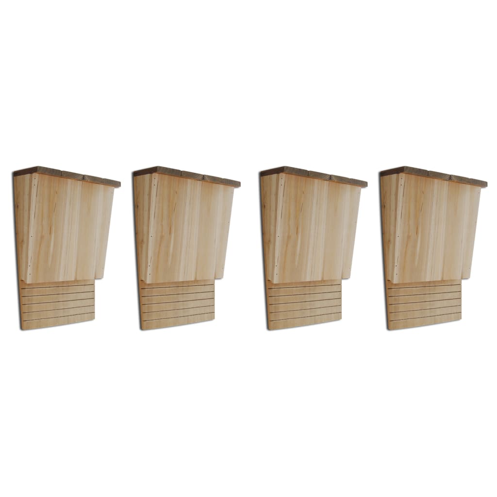 vidaXL Bat Houses 4 pcs 22x12x34 cm Wood