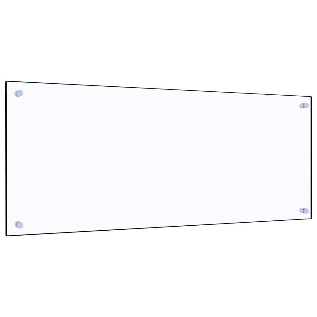 vidaXL Kitchen Backsplash Transparent 100x40 cm Tempered Glass