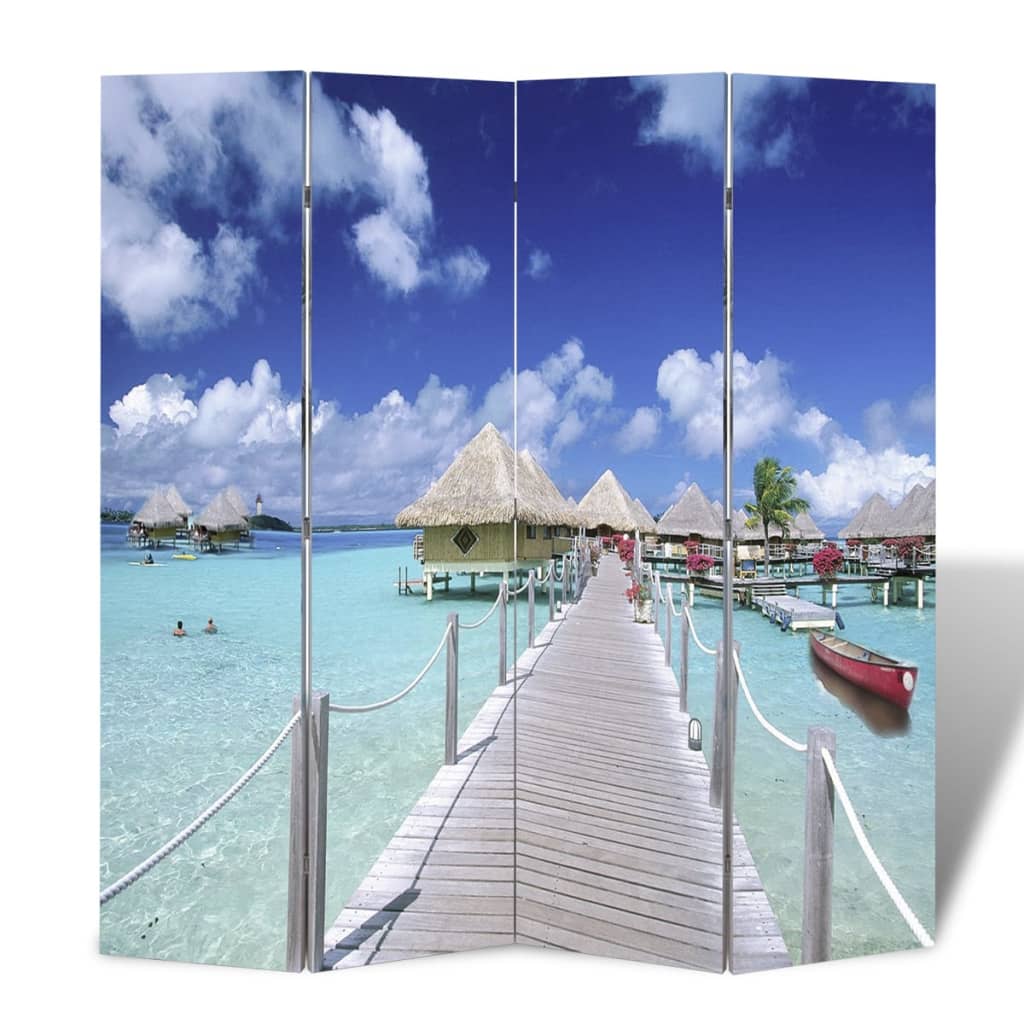 vidaXL Folding Room Divider 160x170 cm Beach