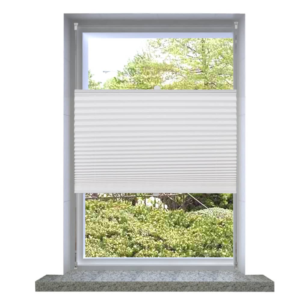 Plisse Blind 110x125cm White Pleated Blind