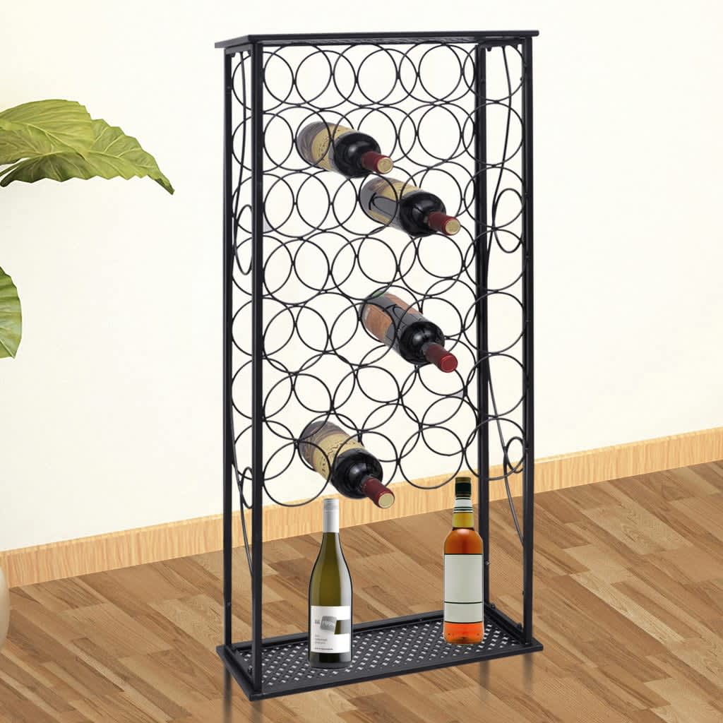 vidaXL Wine Rack for 28 Bottles Metal