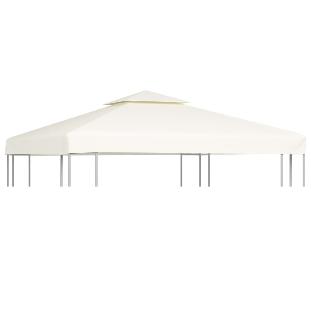 vidaXL Gazebo Cover Canopy Replacement 310 g / må_ Cream White 3 x 3 m