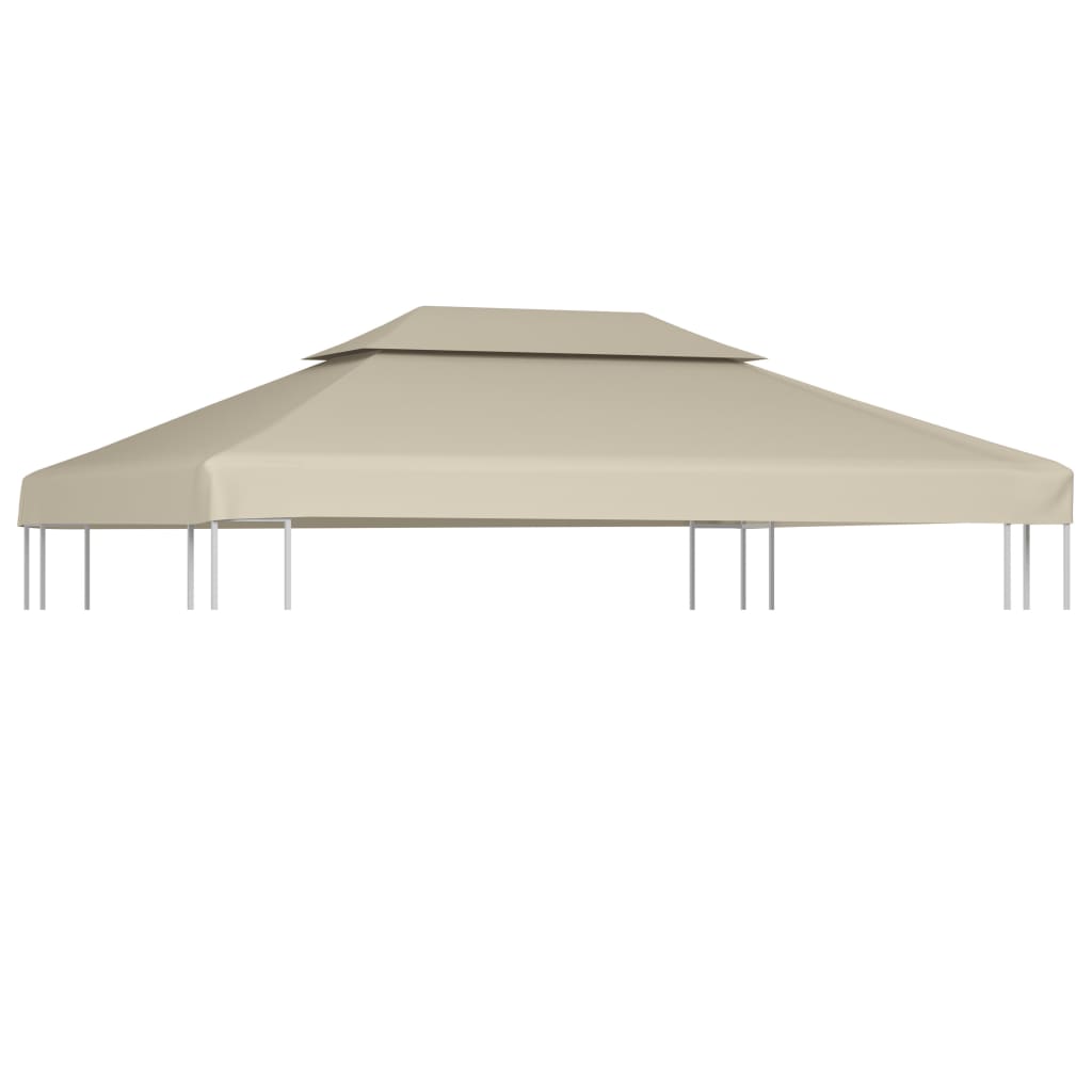 vidaXL Gazebo Cover Canopy Replacement 310 g / må_ Beige 3 x 4 m
