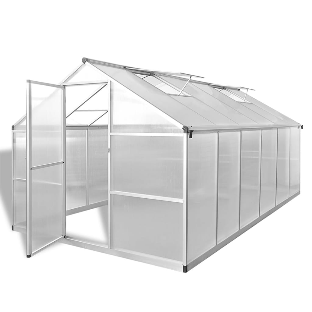 vidaXL Reinforced Aluminium Greenhouse with Base Frame 9.025 må_