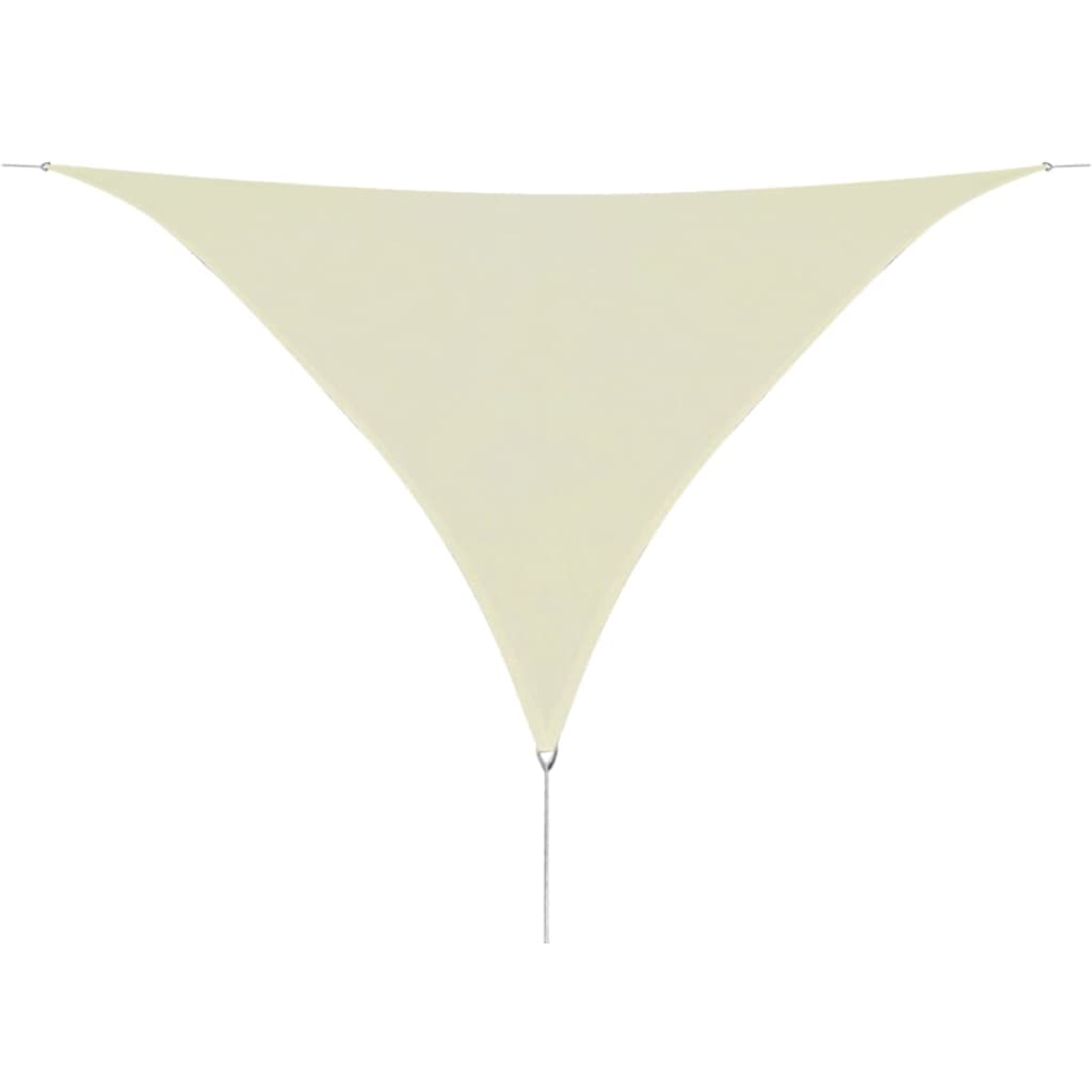 vidaXL Sunshade Sail HDPE Triangular 5x5x5 m Cream