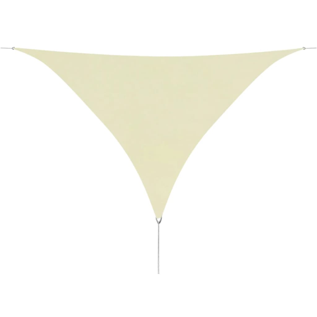 vidaXL Sunshade Sail Oxford Fabric Triangular 3.6x3.6x3.6 m Cream
