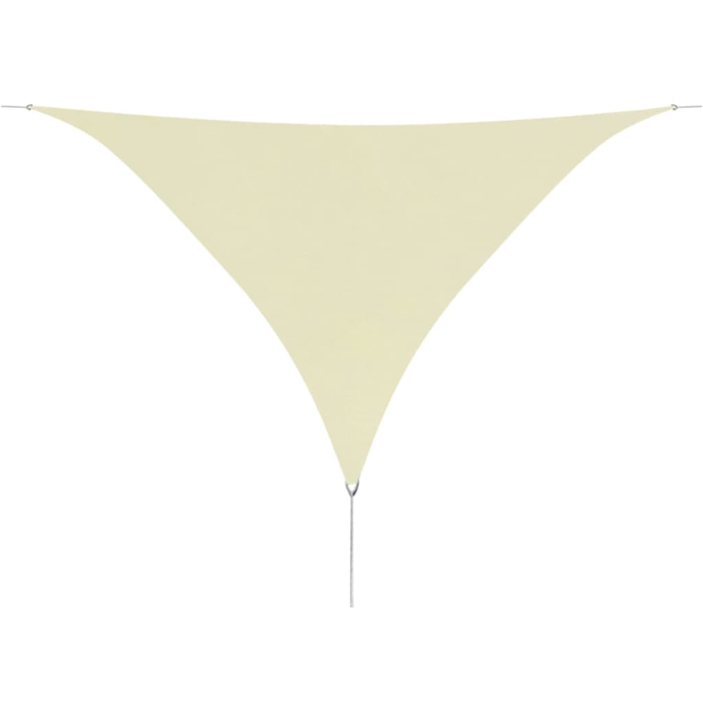 vidaXL Sunshade Sail Oxford Fabric Triangular 5x5x5 m Cream