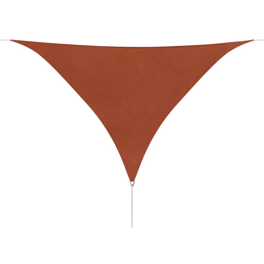 vidaXL Sunshade Sail Oxford Fabric Triangular 3.6x3.6x3.6 m Terracotta