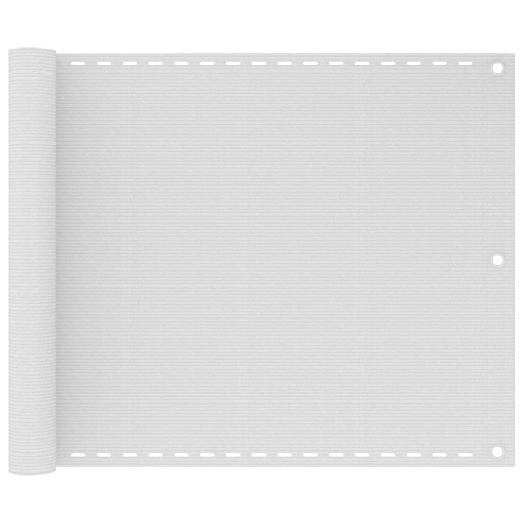 vidaXL Balcony Screen HDPE 75x600 cm White