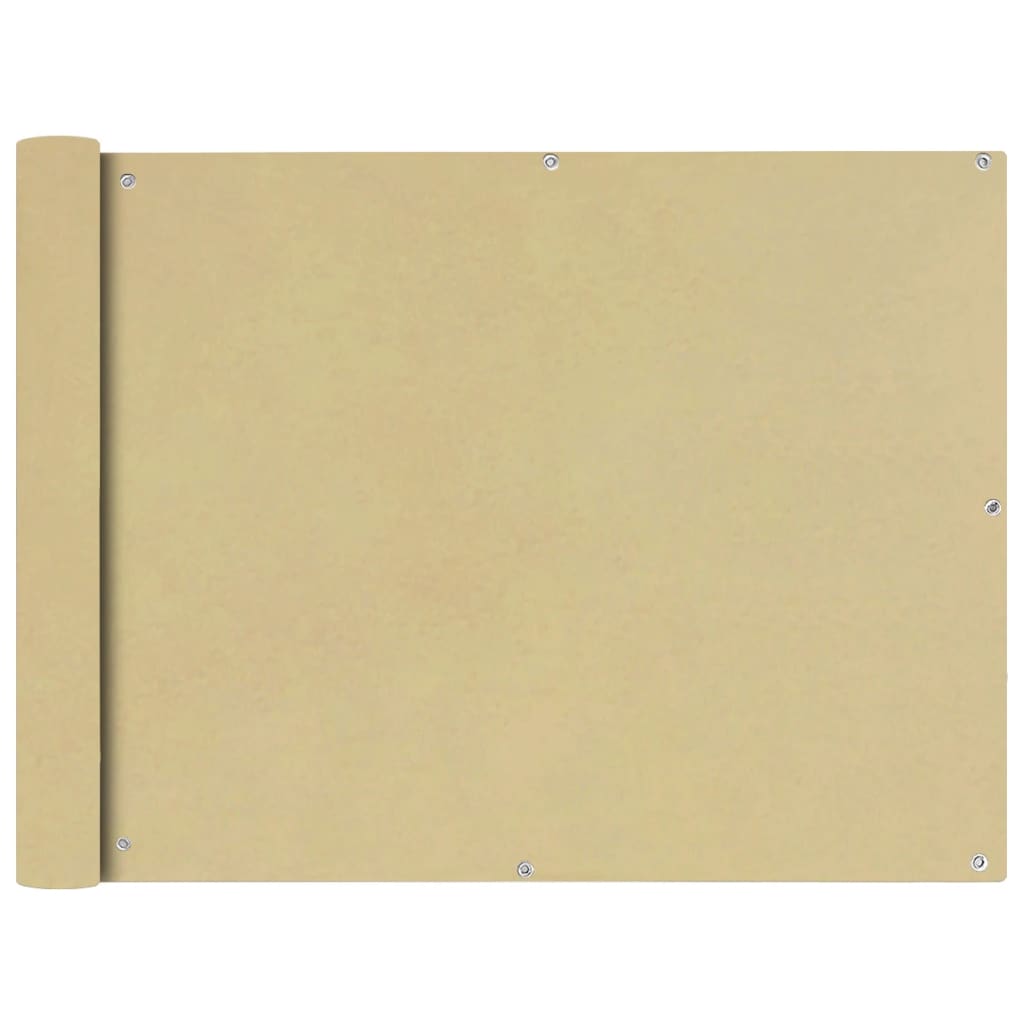vidaXL Balcony Screen Oxford Fabric 90x600 cm Beige
