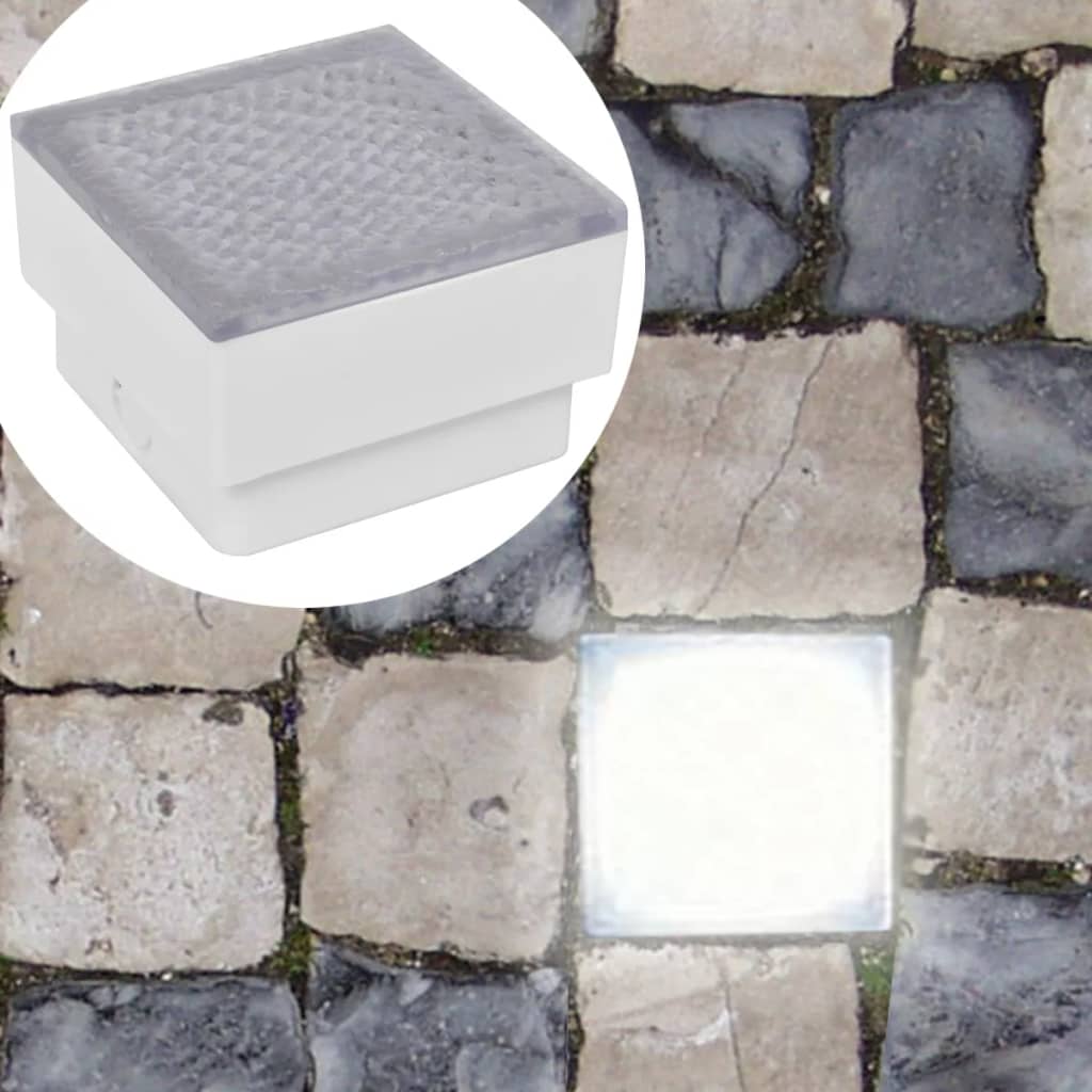 vidaXL LED Inground Lights 12 pcs 100x100x68 mm