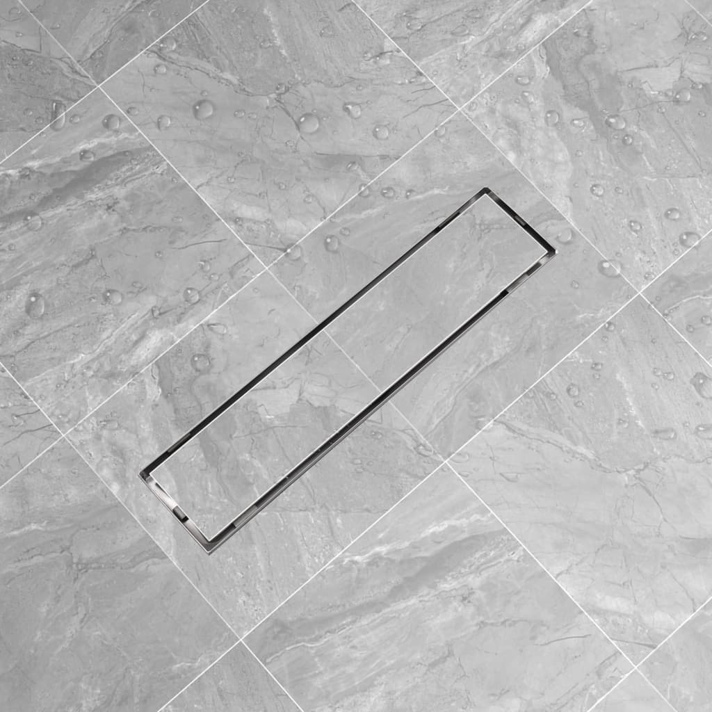 vidaXL Linear Shower Drain 530x140 mm Stainless Steel