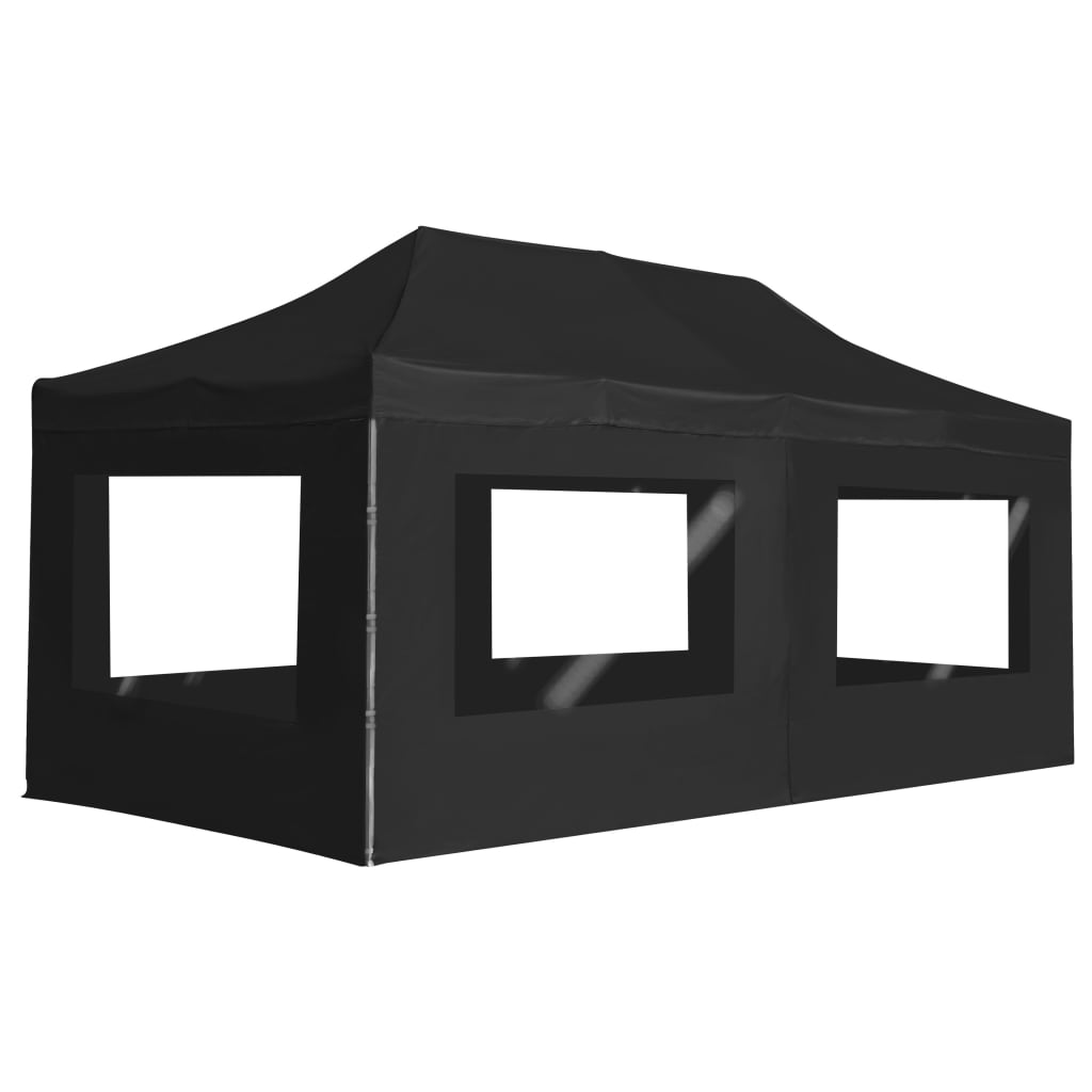 vidaXL Professional Folding Party Tent with Walls Aluminium 6x3 m Anthracite