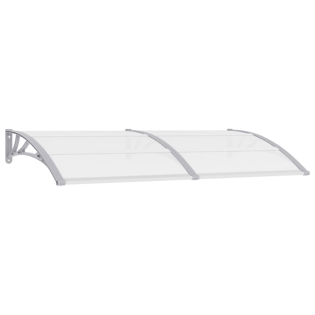 vidaXL Door Canopy Grey and Transparent 200x80 cm PC