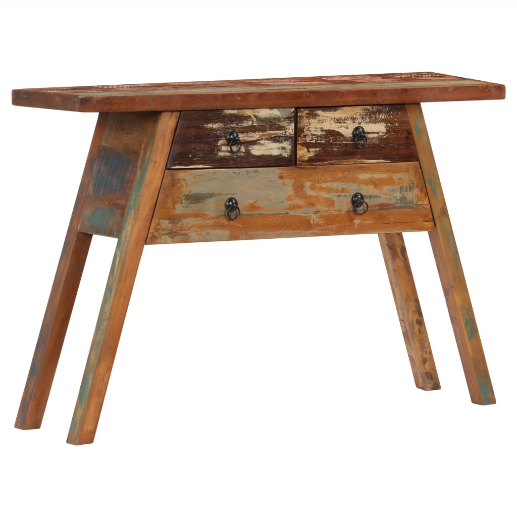 vidaXL Console Table 110x30x75 cm Solid Reclaimed Wood